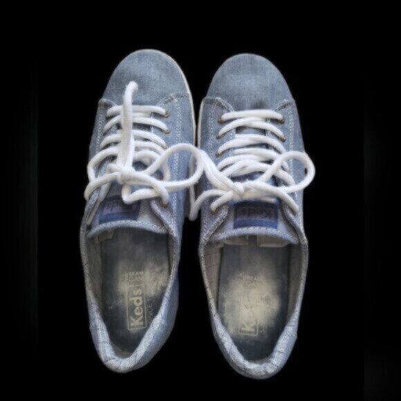 Keds Kickstart Denim Blue Canvas Sneakers Size 9 - Picture 3 of 10